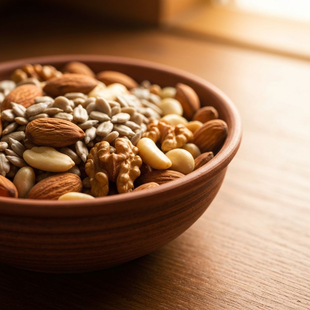 Nuts and seeds in a bowl
